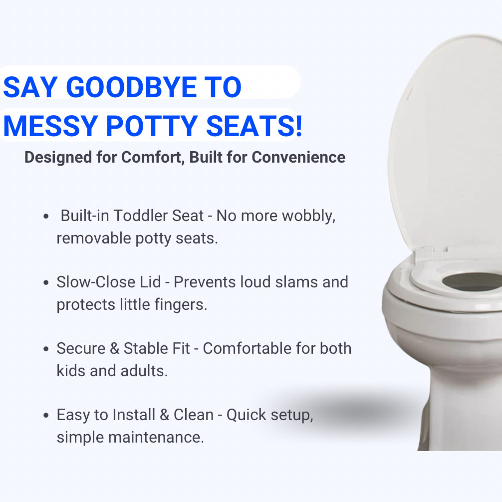 PottyPro - Family Toilet Seat with Built-In Child Seat